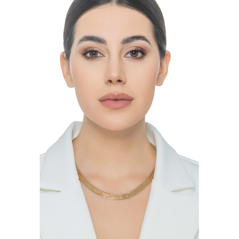 Collana design in oro giallo 750