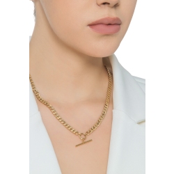 Collana groumette con barretta pendente in oro giallo 18k 2