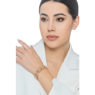 Bracciale design rigido 18k con diamanti