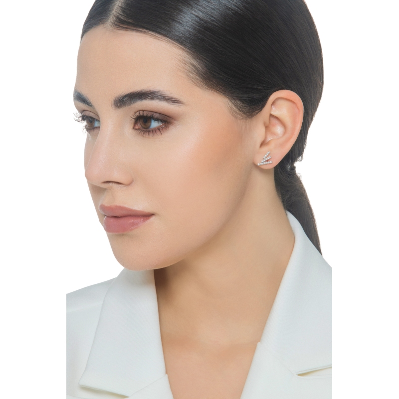 Orecchini diamanti in oro bianco 18k