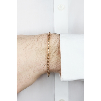 Bracciale Tennis in oro Rosa 18k con diamanti Brown