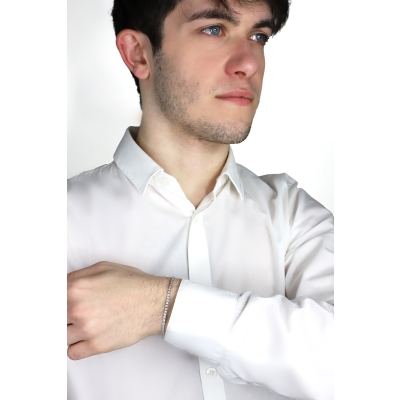 Bracciale Tennis in oro Bianco 18k con Diamanti, larghezza circa 2.60 mm