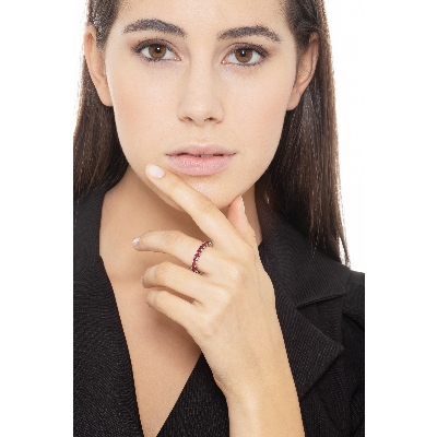 Eternity in Oro Bianco 18k con Rubini