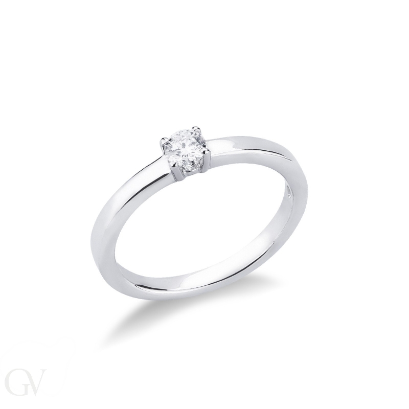 4 claw solitaire 0,20 ct diamond ring 