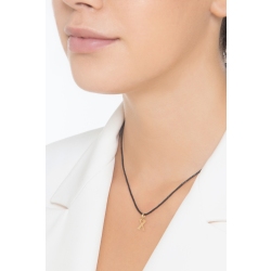 Ciondolo con lettera iniziale X stampatello in oro giallo 18k 2