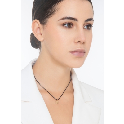 Ciondolo con lettera iniziale H stampatello in oro giallo 18k