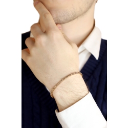 Bracciale tennis in oro rosa 750 con diamanti brown 2