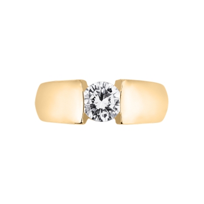 Montatura solitario incastonatura a battuto