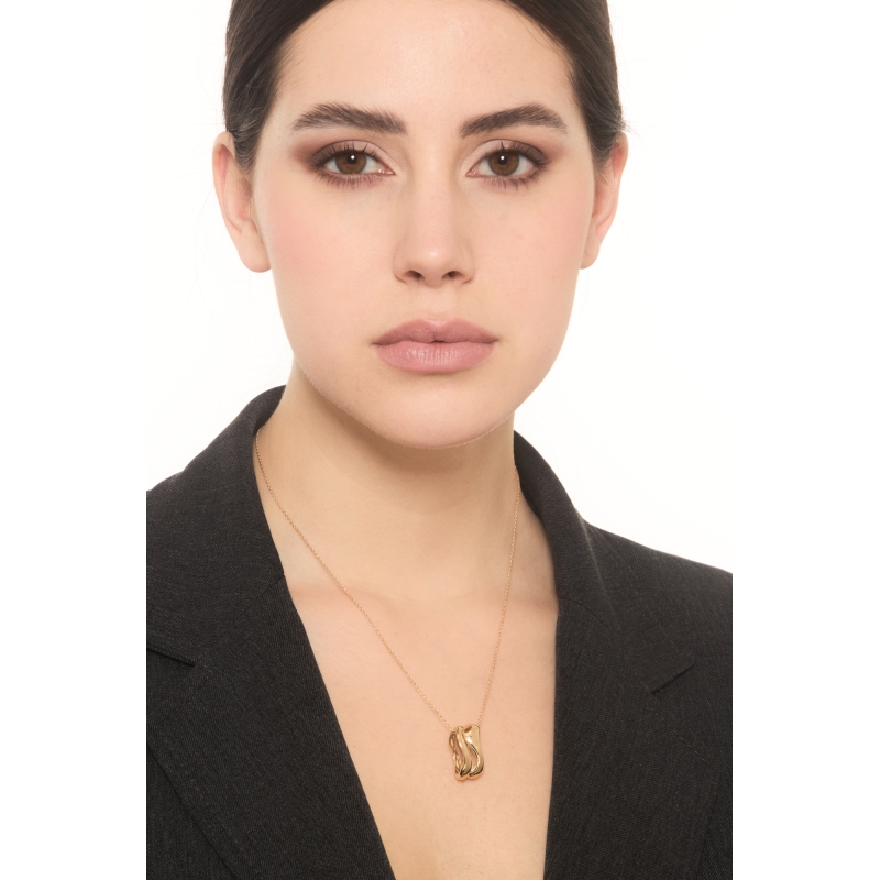 Collana in oro giallo 18k con ondine