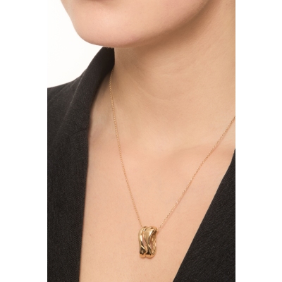 Collana in oro giallo 18k con ondine