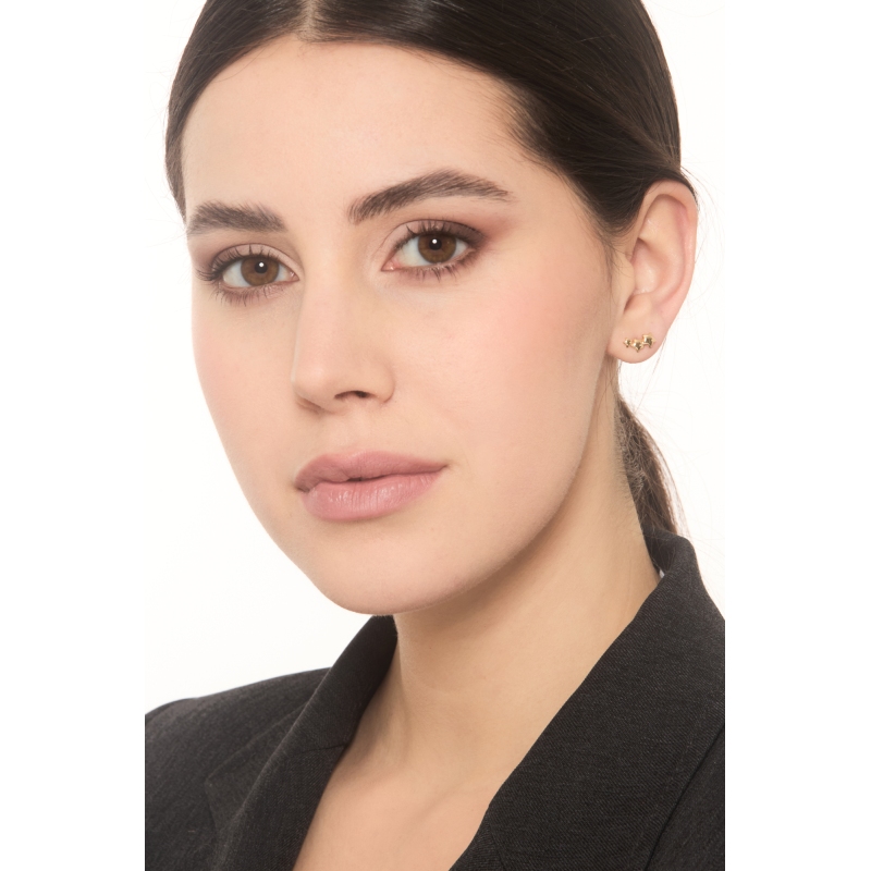 Orecchini in oro giallo 18k con stelline a scalare