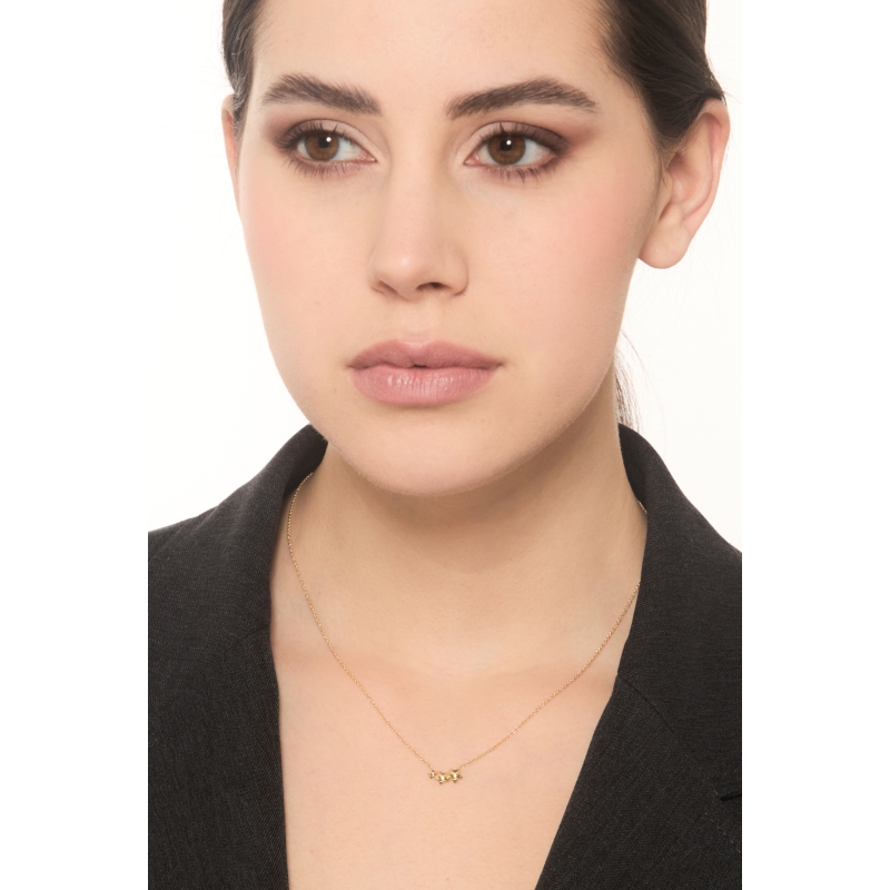 Collana in oro giallo 18k con stelline a scalare