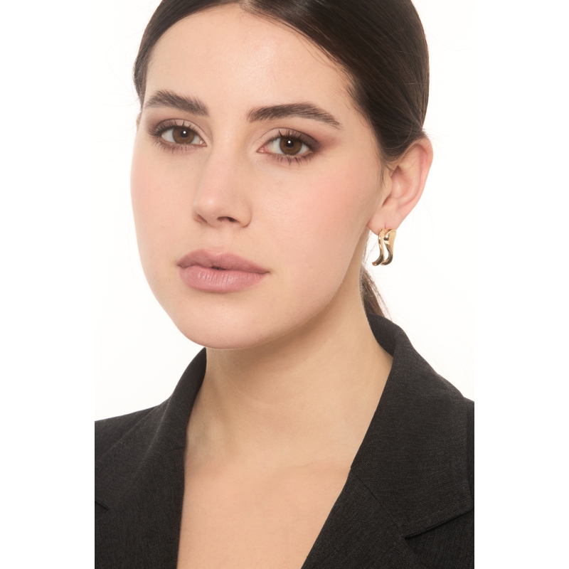 Orecchini ondine in oro giallo 18k