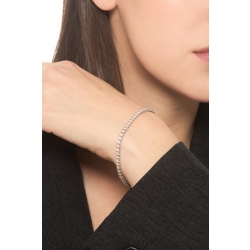 Bracciale Tennis lineare in oro Bianco 18k con Diamanti. Larghezza maglia 2,75 mm 2