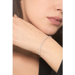 Bracciale semirigido in oro bianco 750 con diamanti 2