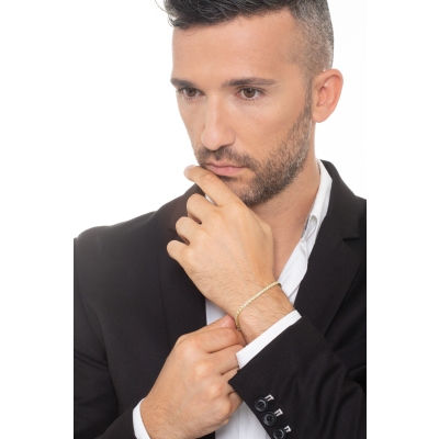 Tennis bracelet in yellow gold 18k with diamonds