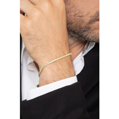 Tennis bracelet in yellow gold 18k with diamonds