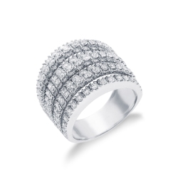 18k white gold wide band ring with diamonds 