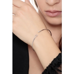 18k white gold rigid bracelet with letter G 2