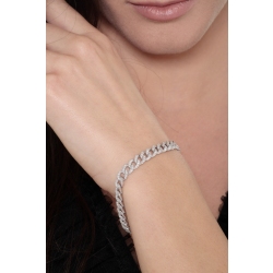 18k white gold cuban bracelet with diamonds 2
