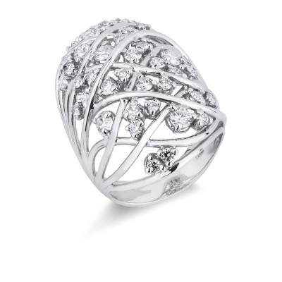 18k white gold band diamond ring 