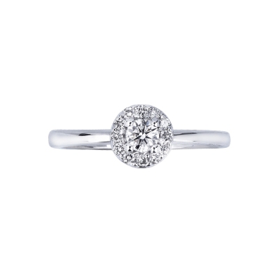 White gold 18k ring with diamonds 