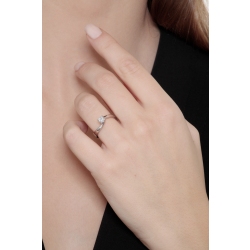 Solitario Anello Infinito 0,30 ct in Oro Bianco 2