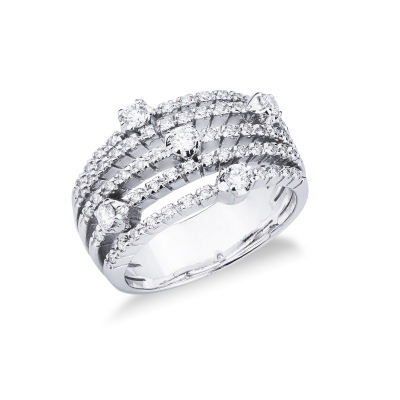 18k white gold fancy ring with diamonds