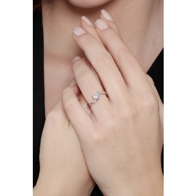 Anello da proposta Infinito con diamante 0,50 ct 