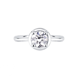 Anello di fidanzamento Universo in oro bianco 18k 0.90 ct  2