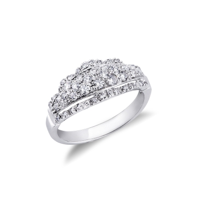 White gold 18k ring with diamonds 