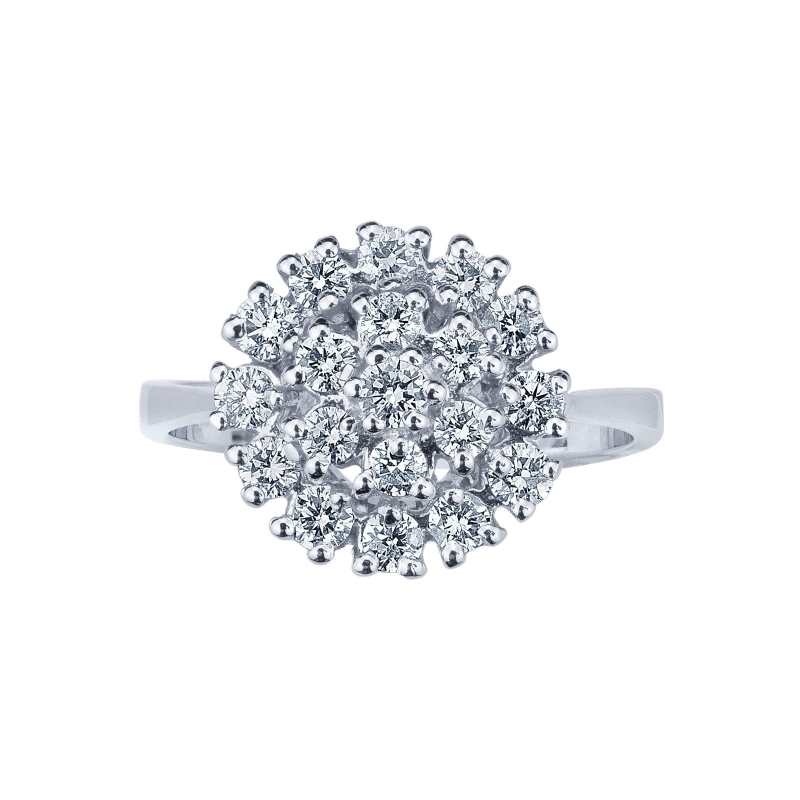 White gold 18k ring with diamonds 