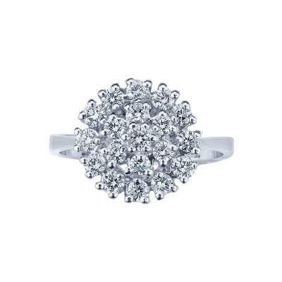 White gold 18k ring with diamonds 