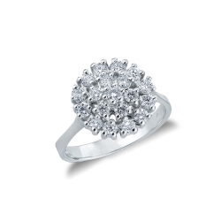 White gold 18k ring with diamonds 