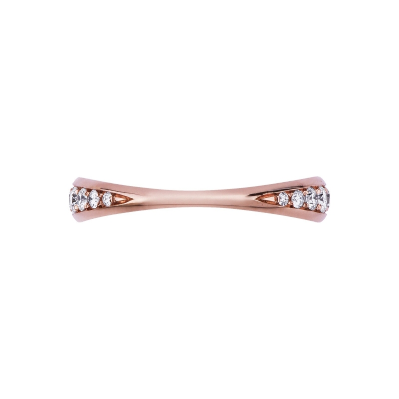 Rosé gold 18k ring with diamonds 