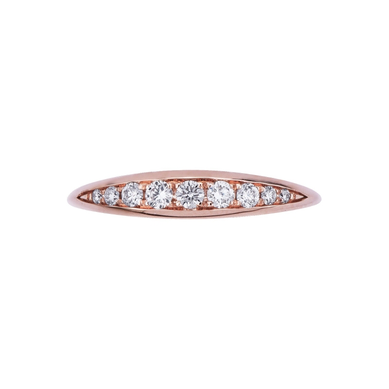 Rosé gold 18k ring with diamonds 