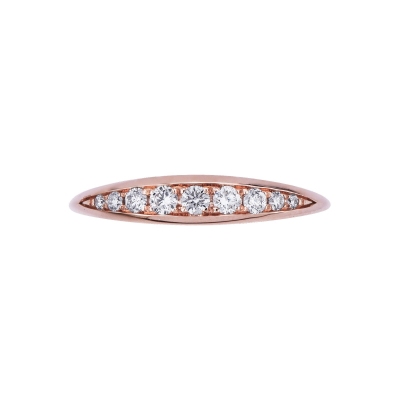 Rosé gold 18k ring with diamonds 