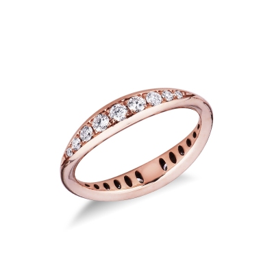Rosé gold 18k ring with diamonds 