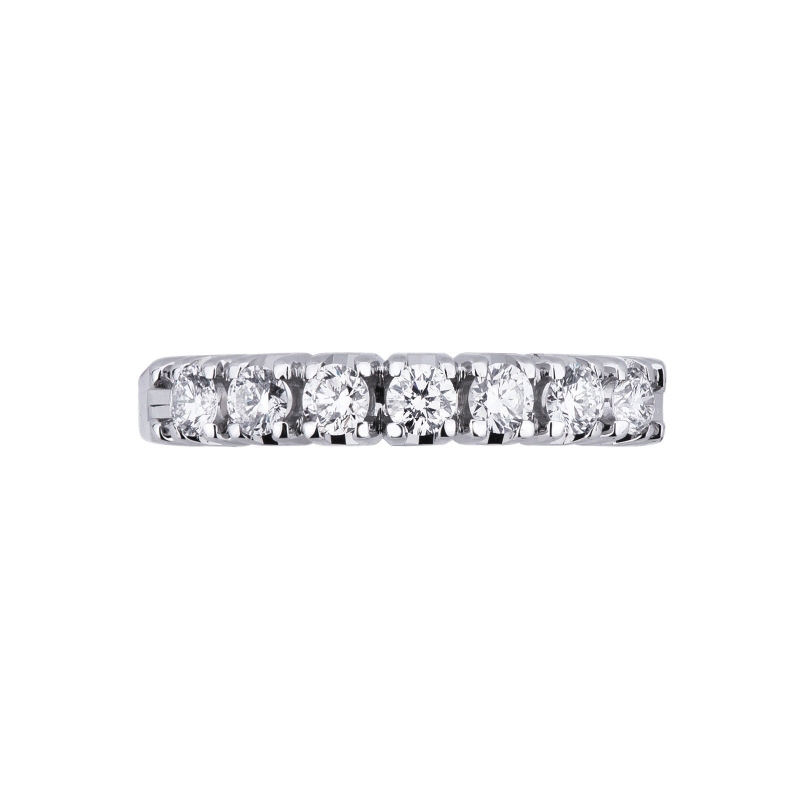 White gold 18k 7 diamond half eternity ring 