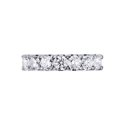 White gold 18k 7 diamond half eternity ring 1,30 ct 2