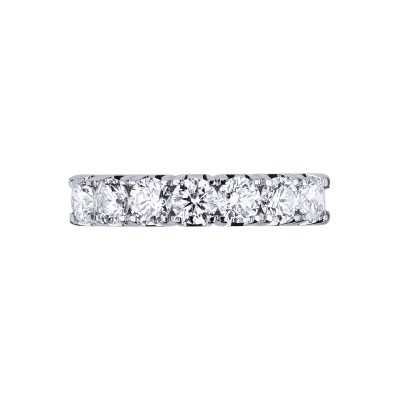 White gold 18k 7 diamond half eternity ring 1,30 ct