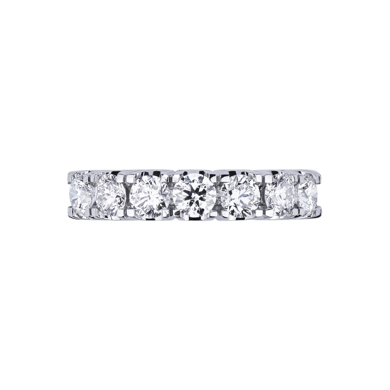 White gold 18k 7 diamond half eternity ring 1,50 ct
