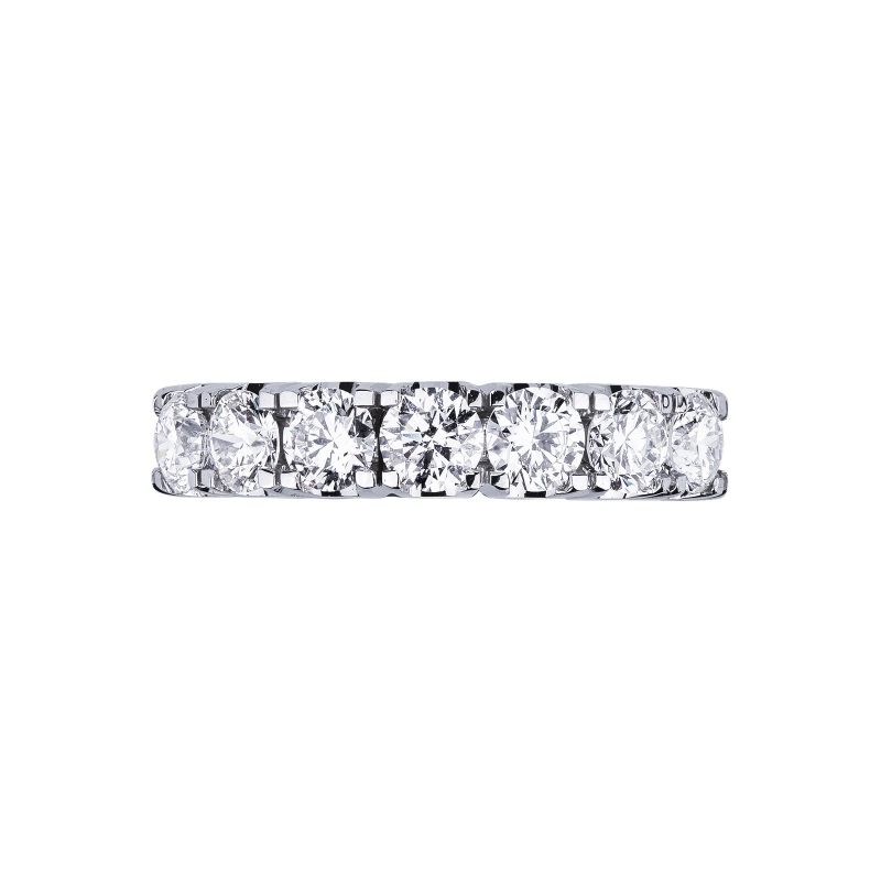 White gold 18k 7 diamond half eternity ring 1,70 ct