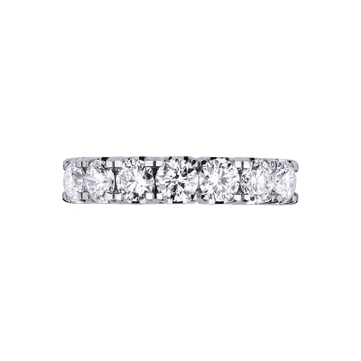 White gold 18k 7 diamond half eternity ring 1,70 ct