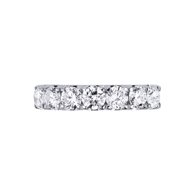White gold 18k 7 stones diamond half eternity ring 1,80 ct