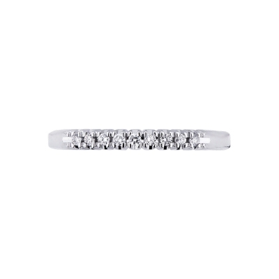 9 diamonds half eternity in white gold 18k