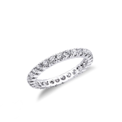 Anello Eternity in Diamanti e Oro Bianco 18k 