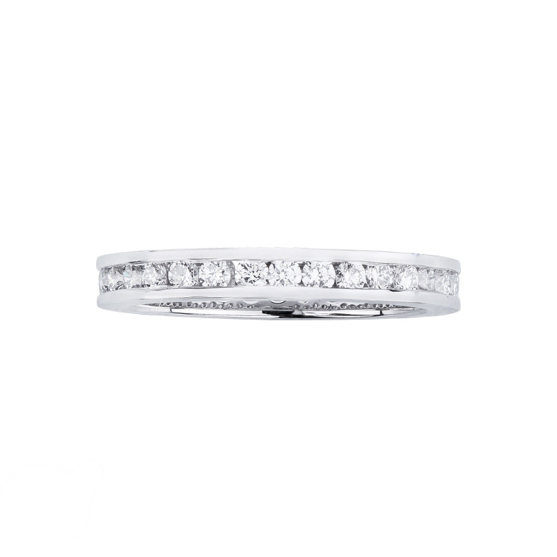 Eternity ring in white gold 18k with diamonds, ct 0.03