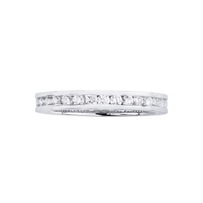 Eternity ring in white gold 18k with diamonds, ct 0.03