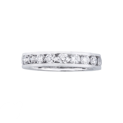 Eternity ring in white gold 18k with diamonds, ct 0.10